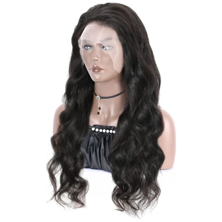 B&B Gold 13x4 100% Brazilian Human Hair Lace Front Wig - Natural Color - Image 7